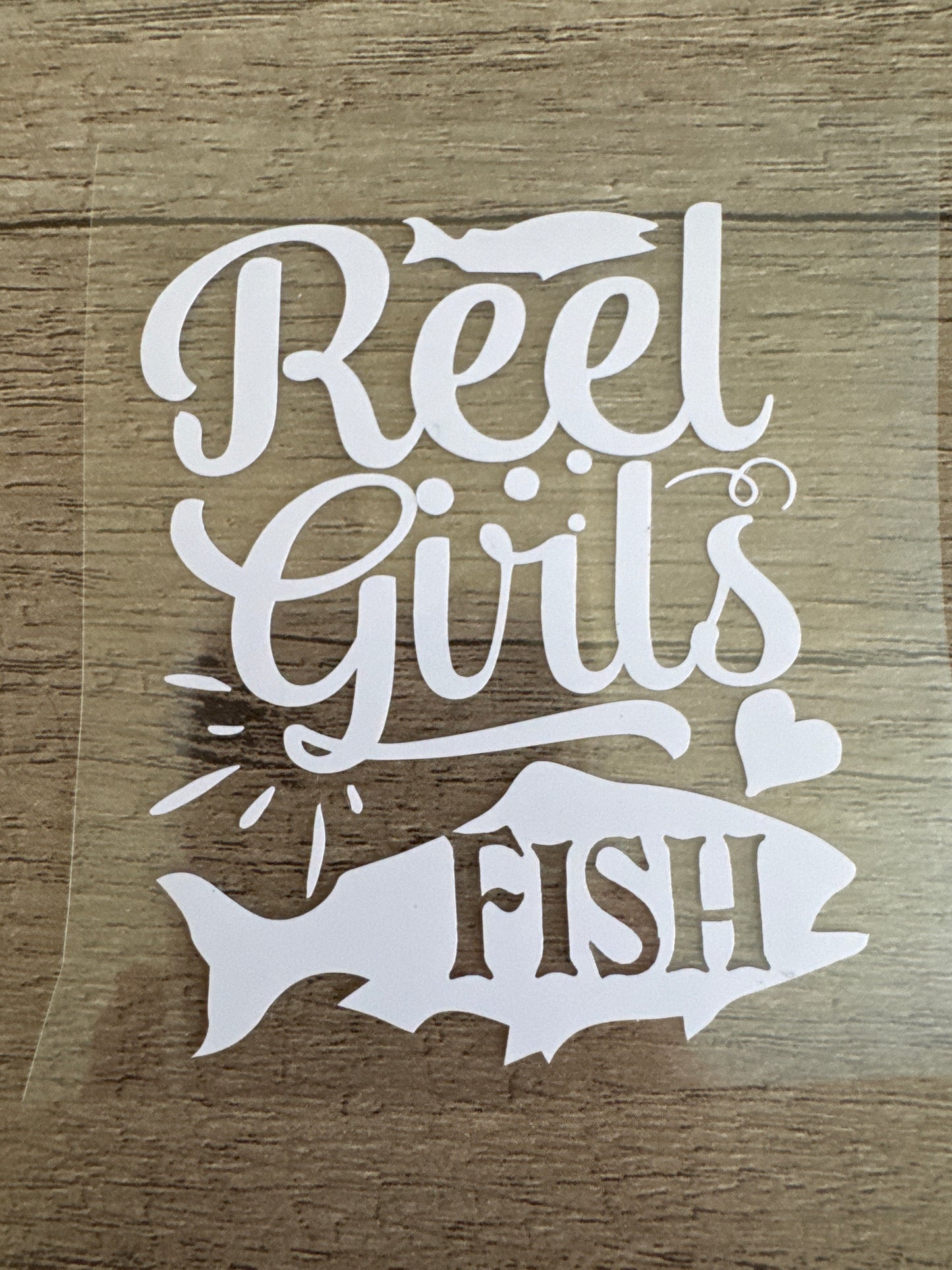 Reel Girls Fish, Fishing Decal, Vinyl Decal, Any Size & Color