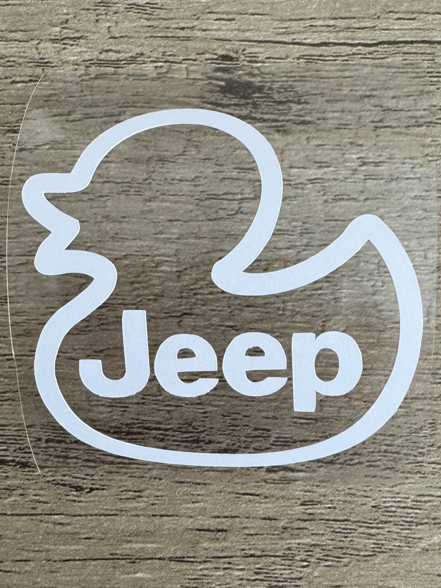 Jeep Rubber Duck Outline, Vinyl Decal, Any Size & Color (Glitter Too)