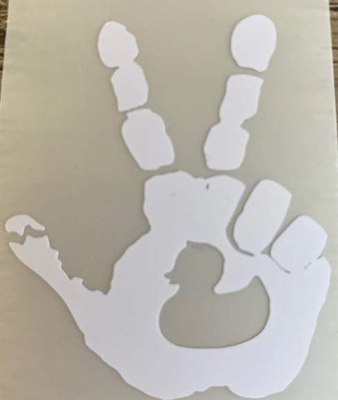 Jeep Wave with Rubber Duck, Vinyl Decal, Any Size & Color (Glitter Too)