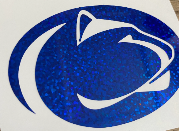 Penn State University, Nittany Lions, Glitter Blue- Logo Decal