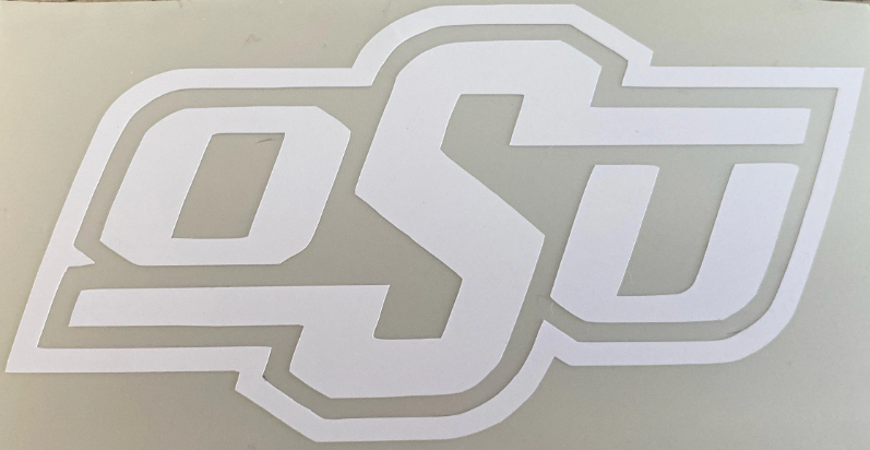Oklahoma State University, Cowboys, "OSU" Logo - Matte White or Black Vinyl Decal