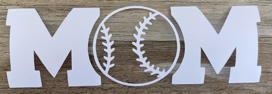 Baseball Mom, Vinyl Decal, Any Size & Color (Glitter Too)