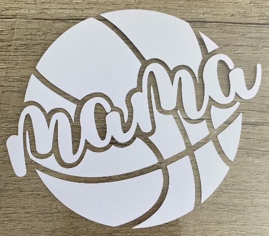 Basketball Mama, Vinyl Decal, Any Size & Color (Glitter Too)