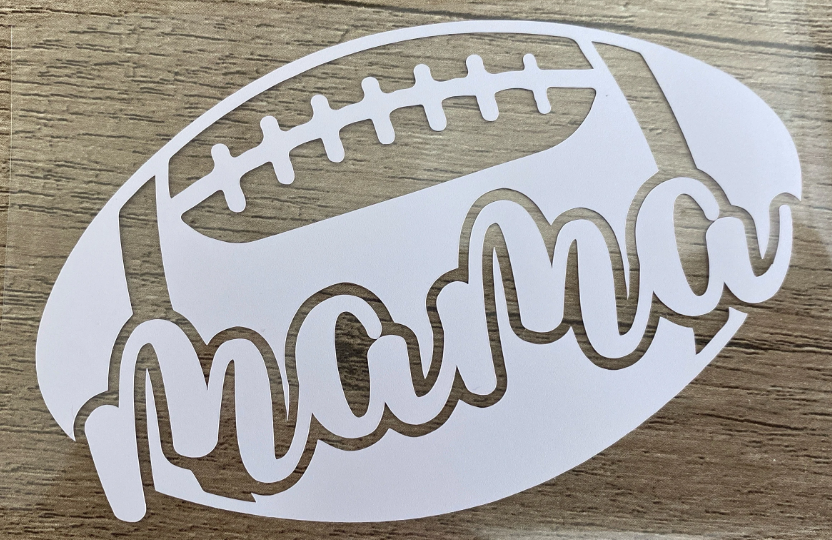 Football Mama, Vinyl Decal, Any Size & Color (Glitter Too)