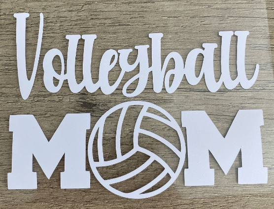 Volleyball Mom, Vinyl Decal, Any Size & Color (Glitter Too)
