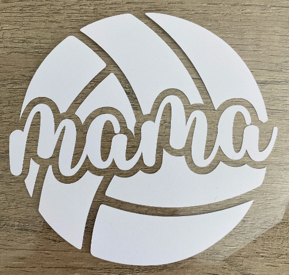 Volleyball Mama, Vinyl Decal, Any Size & Color (Glitter Too)