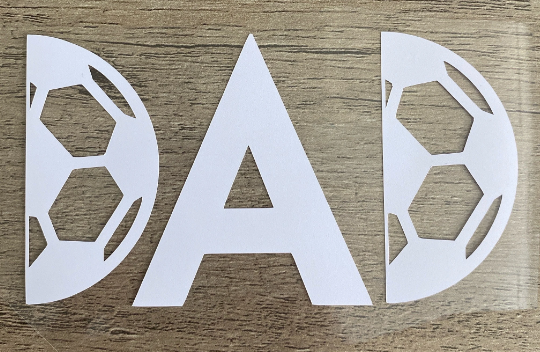 Soccer Dad, "D's are Soccer Balls", Vinyl Decal, Any Size & Color (Glitter Too)