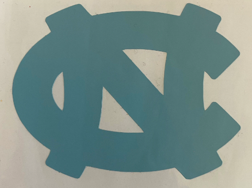 University of North Carolina, Tarheels, "NC" Logo, Tarheel Blue Vinyl Decal