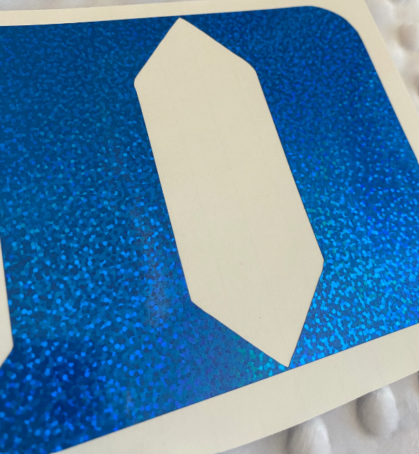 Duke University Blue Devils, Blue Glitter Vinyl "D" Logo Decal
