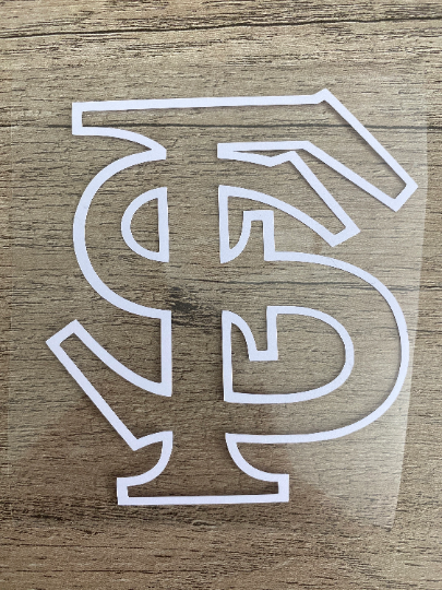 Florida State University Seminoles, Matte White or Black Vinyl "FS"Outline Logo Decal