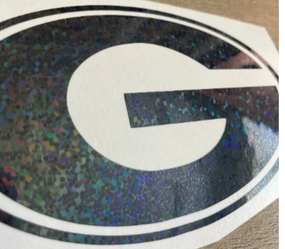 University of Georgia Bulldogs, Black Glitter Vinyl "G" Logo Decal