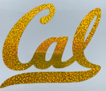 California Golden Bears Gold Glitter Vinyl "Cal" Logo Decal
