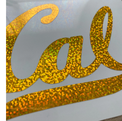 California Golden Bears Gold Glitter Vinyl "Cal" Logo Decal
